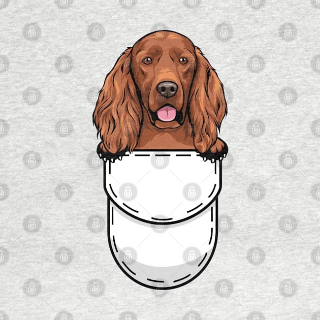 Funny Irish Setter Pocket Dog by Pet My Dog